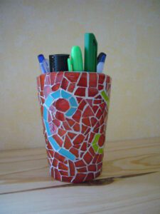 2008 - Stéphanie - pâte de verre sur verre, colle carrelage