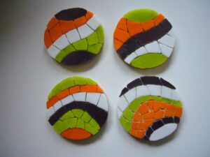 2008 - Stéphanie - dessous de verre, pâte de verre sur médium, sans joint