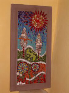 2008-06 - Anne-Marie - pâte de verre et cailloux, joint brun