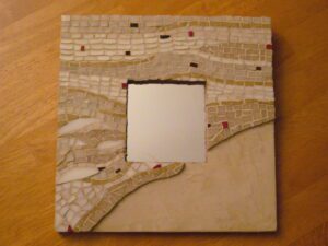 2009 - 05 - Evelyne - pâtes de verre sur miroir