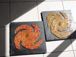 2010-07 Nicole : verre sur ardoise