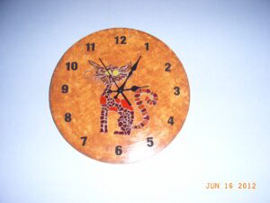 2012-06 Claudia (chat en verre, fond papier collé)