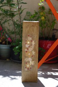 2016-11 Vinca ; soliflore en béton (motif glazik)