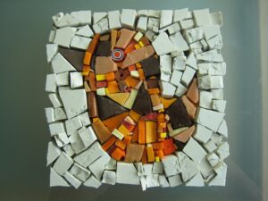 2017 Vinca : smalti et marbre (15 x 15 cm)