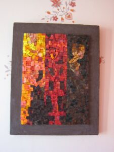 2018-04 Vinca : Smalti, d'après "hommage aux peuples de couleur" d'Otto Freundlich