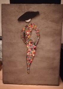 2018-11 Beatriz : millefiori, fond enduit