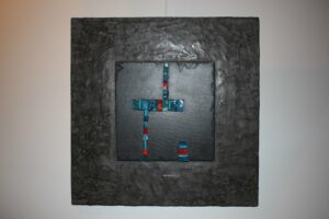 2018 ? - Elisabeth ; pâte de verre sur ardoise