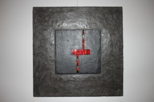 2018 ? - Elisabeth ; pâte de verre sur ardoise