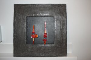 2018 ? - Elisabeth ; pâte de verre sur ardoise