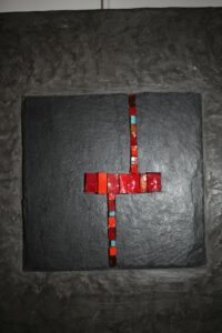 2018 ? - Elisabeth ; pâte de verre sur ardoise