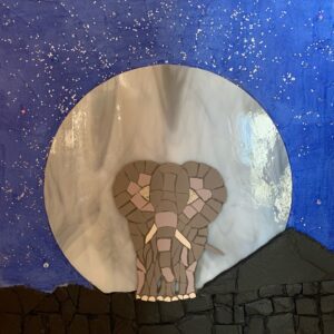 2022-12 Sabine ; grès cérame, verre Tiffany