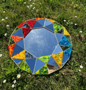 2024-04 - Line ; verre sur miroir (colle transparente, pas de joint)